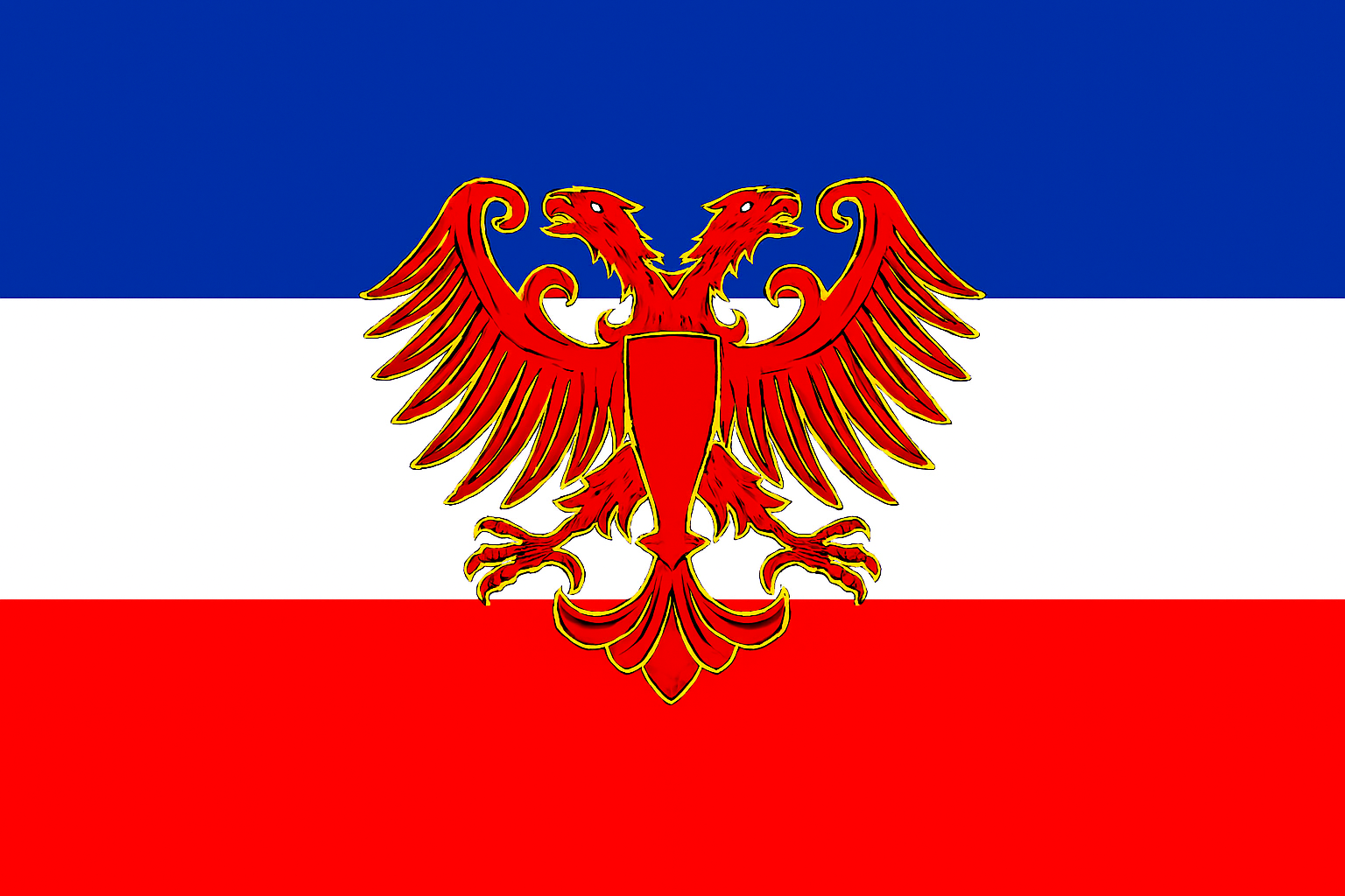 Slavic Tri Color Empire of Yugoslavia Flag - Pax Historia