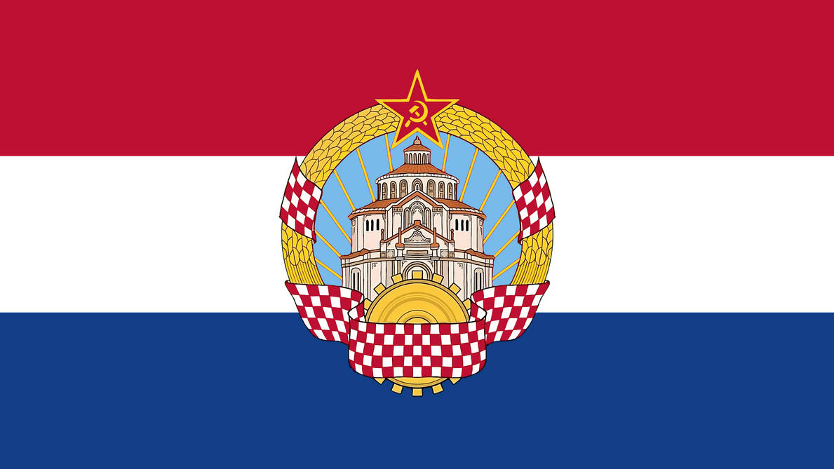 Slavic Tri Color Flag of the Checkerboard Socialist Movement - Pax Historia