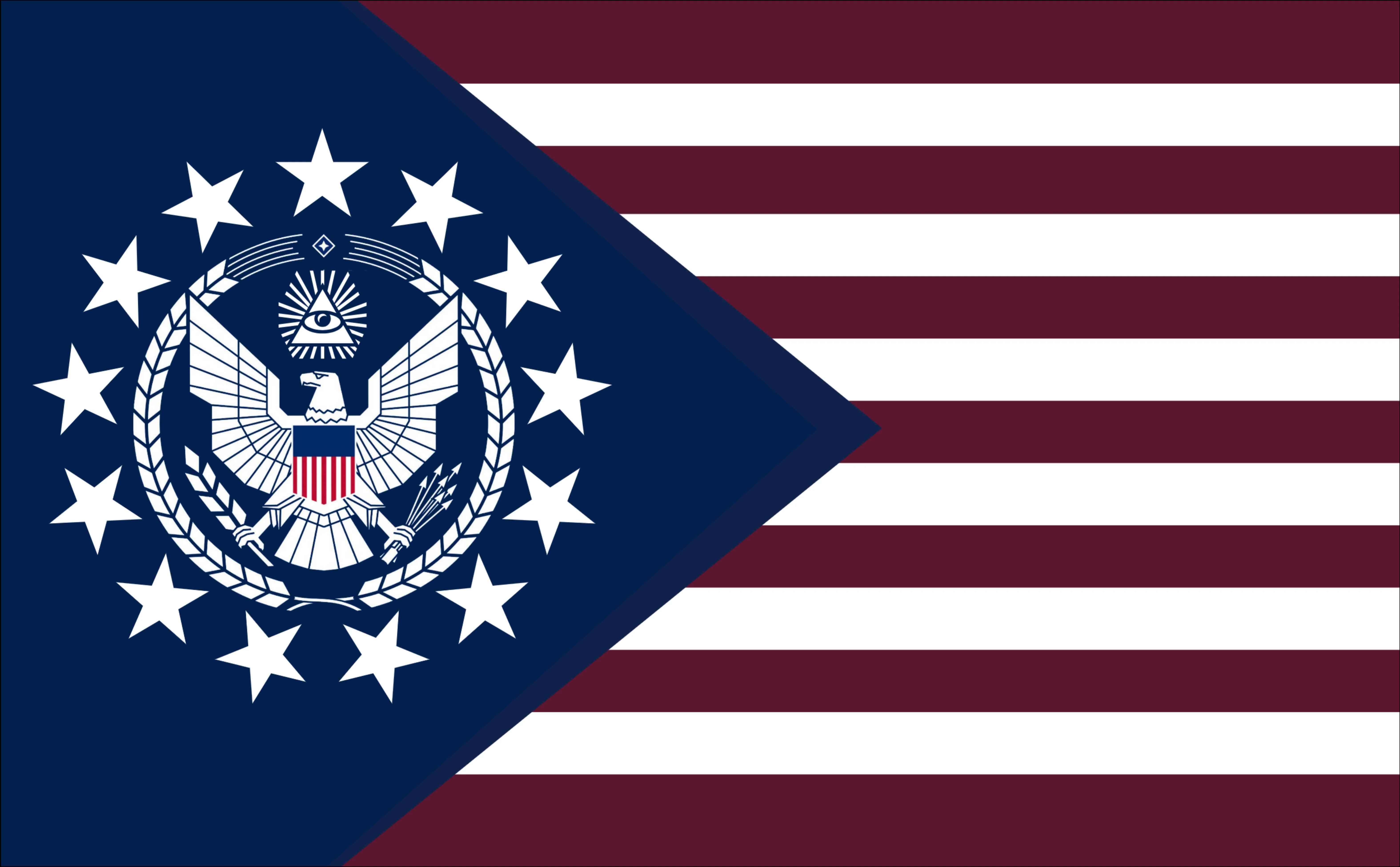 Futuristic American Global/Interstellar Police State Flag - Pax Historia