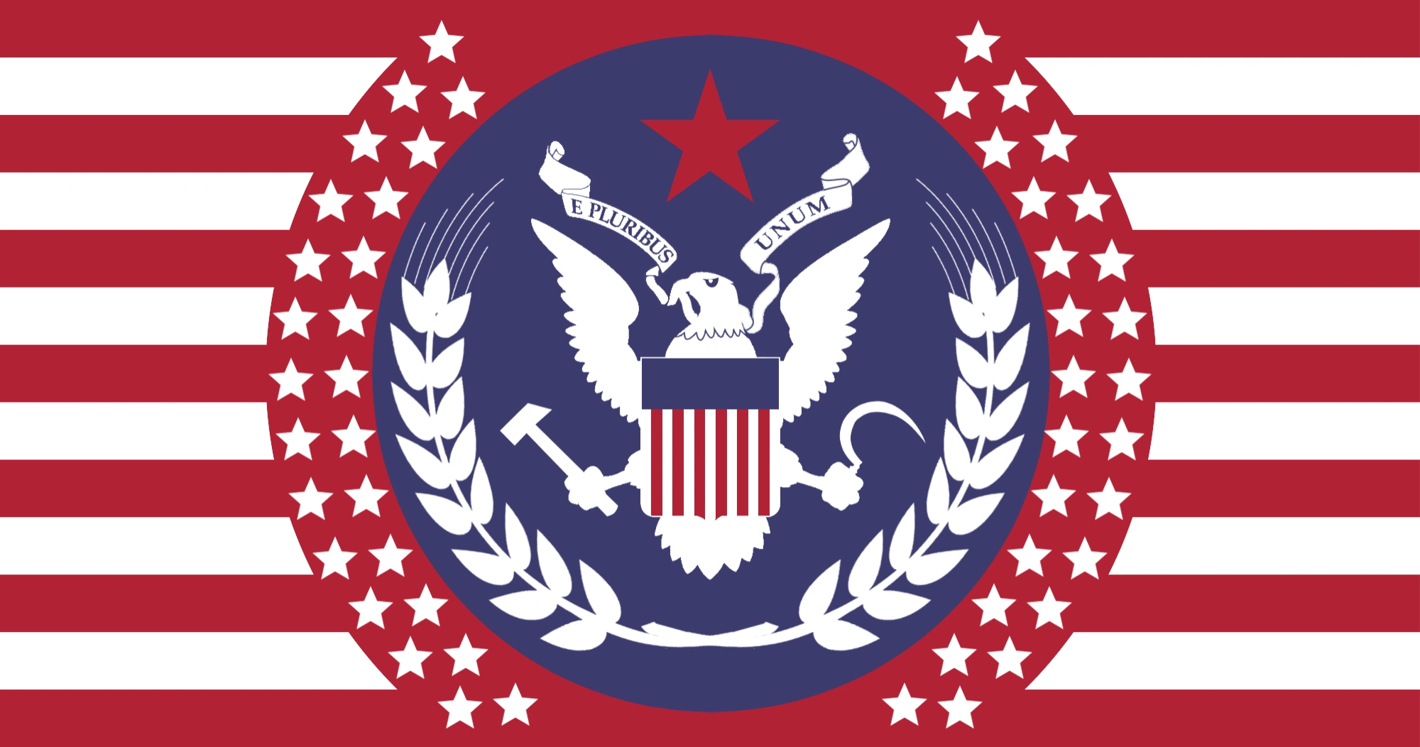 Futuristic Interstellar/Global American Workers State Flag - Pax Historia