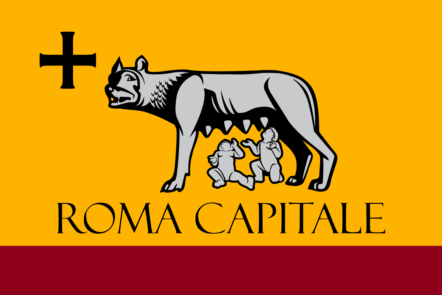 Real Roma Flag Kingdom of Roma - Pax Historia