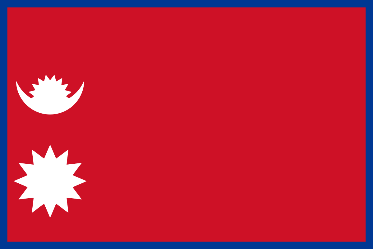 Nepal flag in normal shape (alt history) - Pax Historia