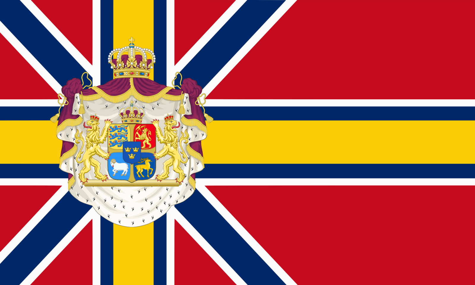 Royal Standard of Scandinavia (1896-1957) - Pax Historia