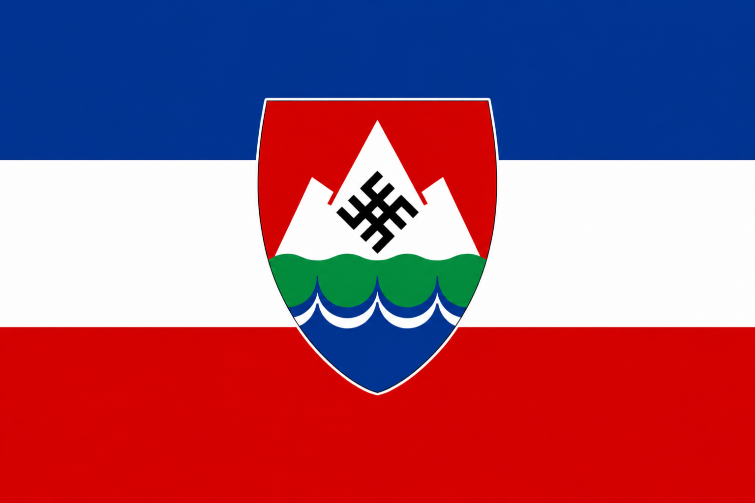 The national flag of the Unified Slavic State (Slavia) - Pax Historia