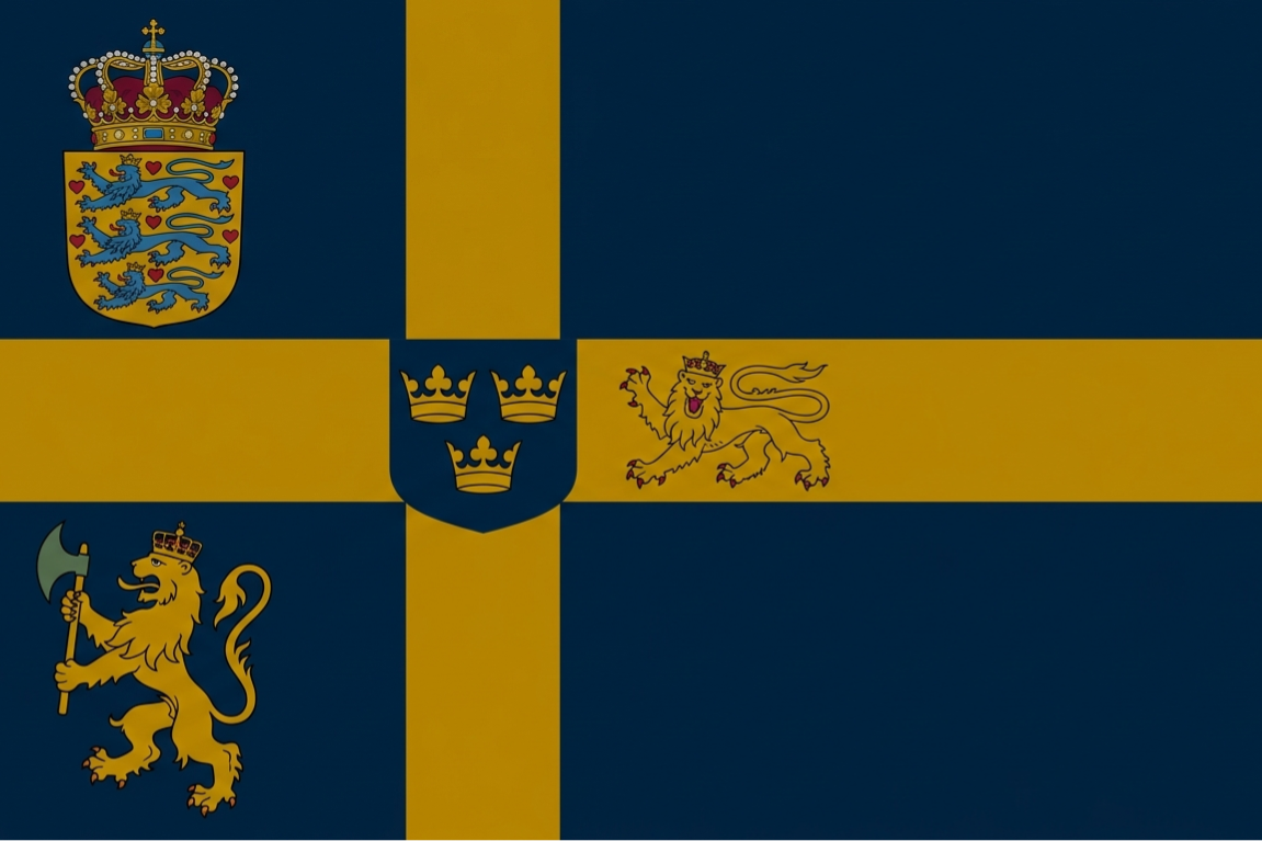 ・１９１５年・３６１０枚・北欧３国王会議・ ・ United Scandinavian Kingdoms - Pax Historia